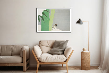 Plakat  Sparrow, Sekka Japoński Vintage do Salonu