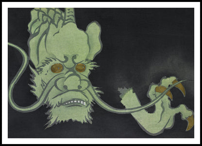 Plakat  Golden Eyed Monster, Sekka Japoński Vintage