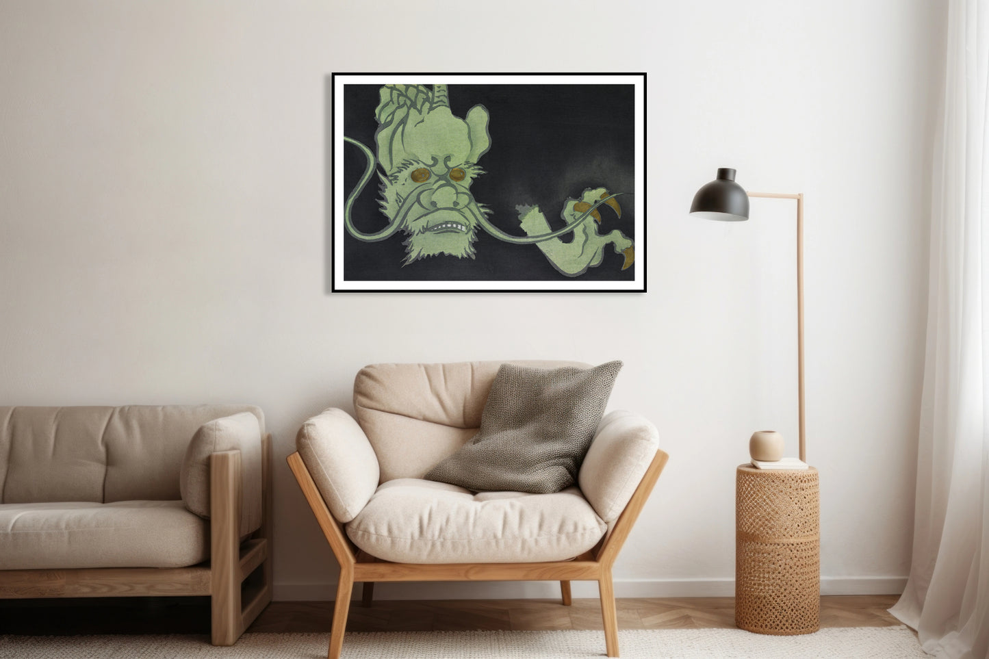 Plakat  Golden Eyed Monster, Sekka Japoński Vintage