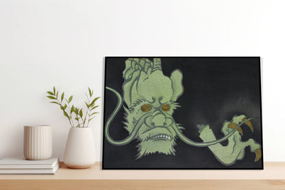 Plakat  Golden Eyed Monster, Sekka Japoński Vintage