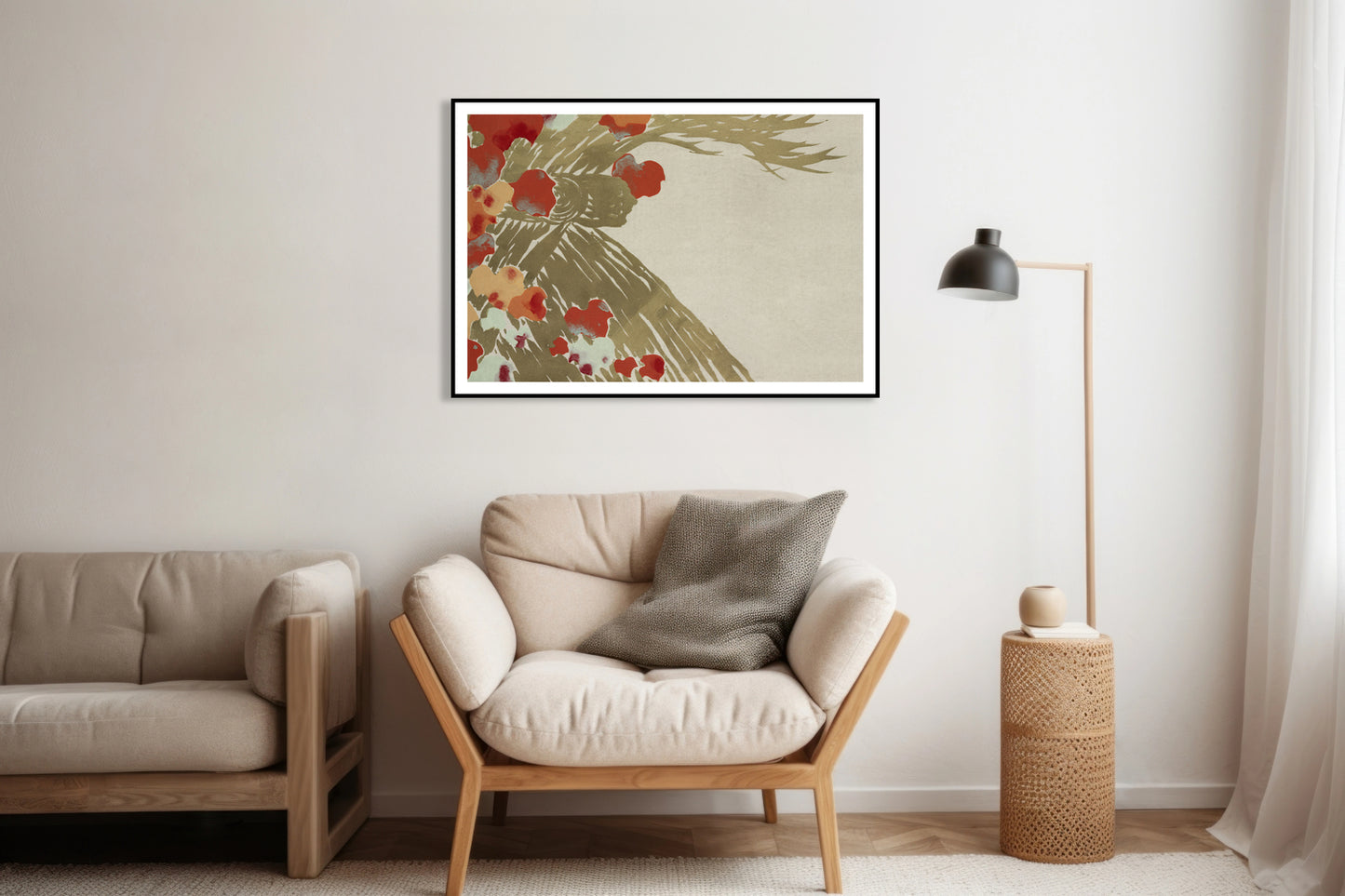 Plakat  Flowers 3, Sekka Japoński Vintage do Salonu