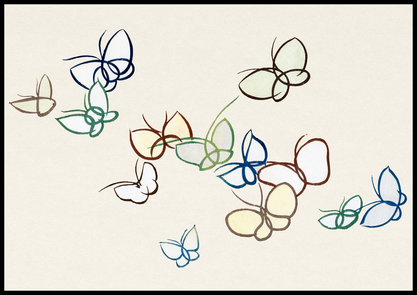 Plakat  Butterfly 19, Sekka Japoński Vintage do Salonu