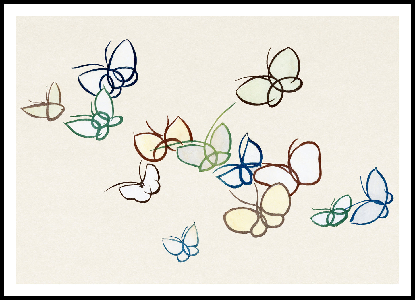Plakat  Butterfly 19, Sekka Japoński Vintage do Salonu