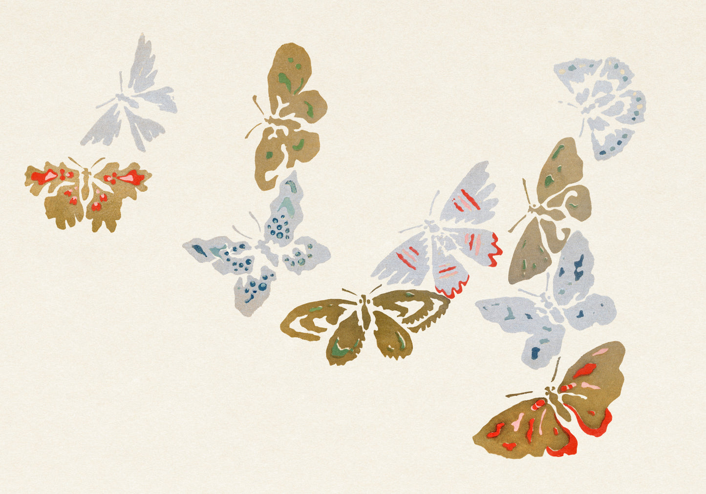 Plakat  Butterfly 20, Sekka Japoński Vintage do Salonu
