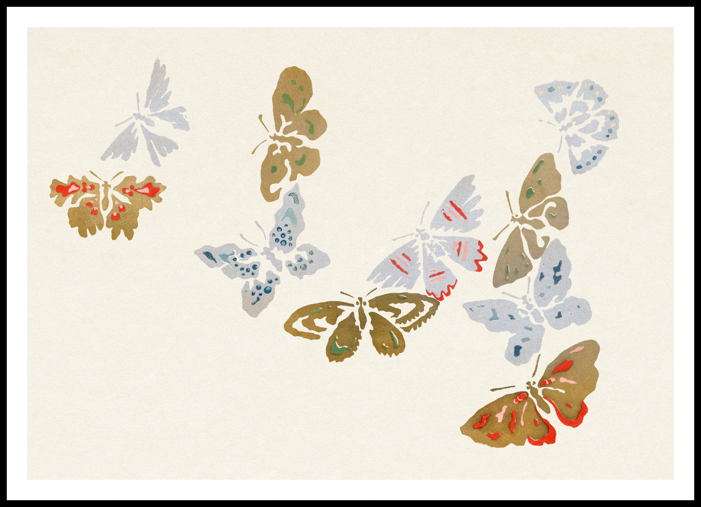 Plakat  Butterfly 20, Sekka Japoński Vintage do Salonu