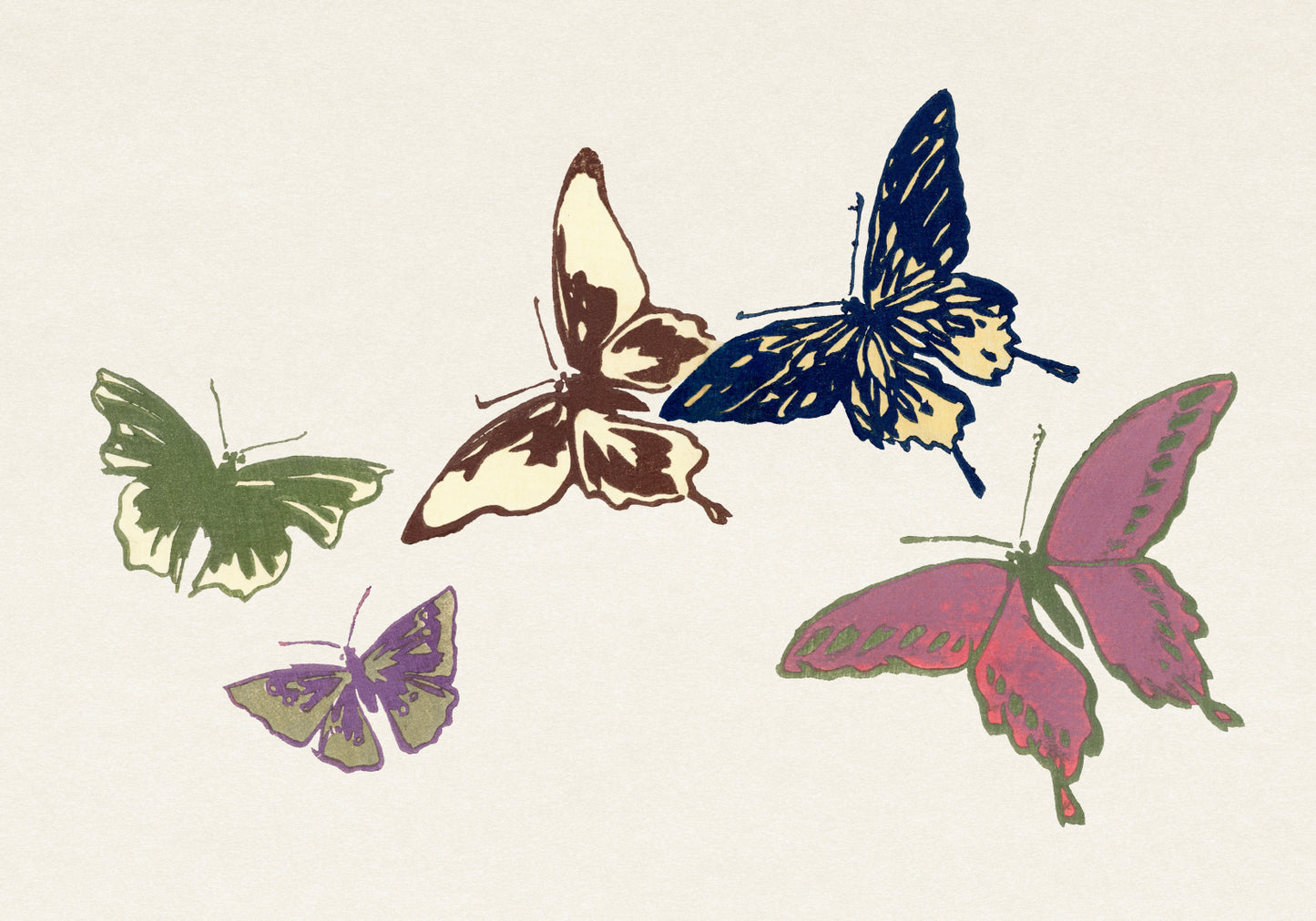 Plakat  Butterfly 21, Sekka Japoński Vintage do Salonu