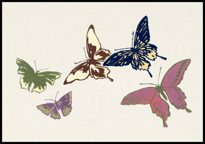 Plakat  Butterfly 21, Sekka Japoński Vintage do Salonu