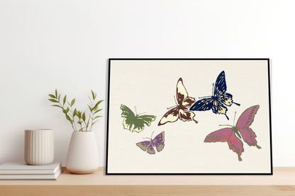Plakat  Butterfly 21, Sekka Japoński Vintage do Salonu