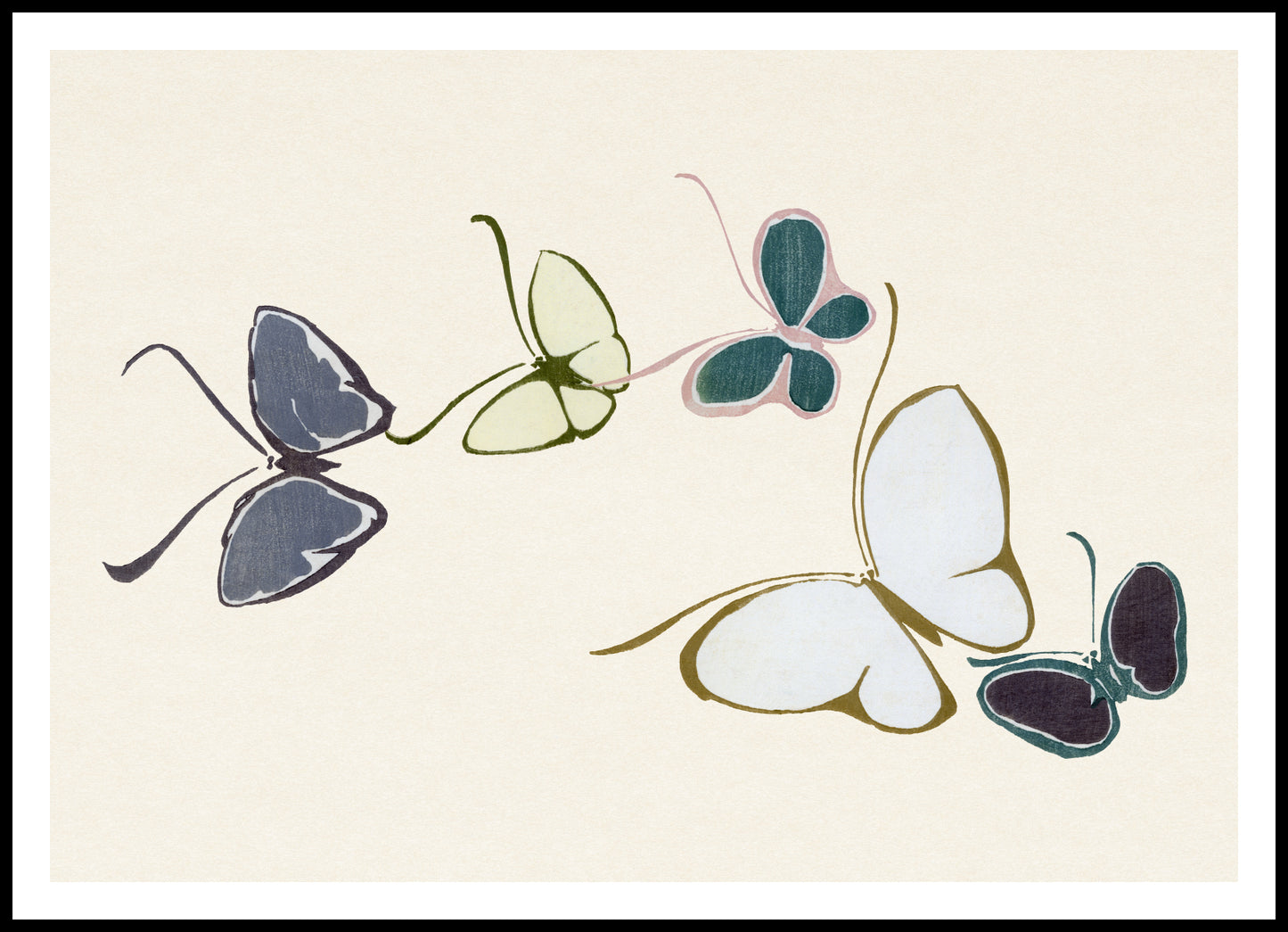 Plakat  Butterfly 22, Sekka Japoński Vintage do Salonu