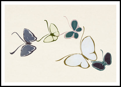 Plakat  Butterfly 22, Sekka Japoński Vintage do Salonu
