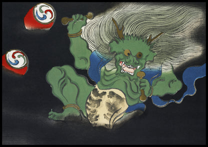 Plakat  Demon, Sekka Japoński Vintage do Salonu
