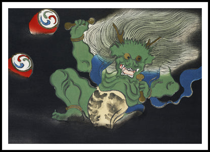 Plakat  Demon, Sekka Japoński Vintage do Salonu