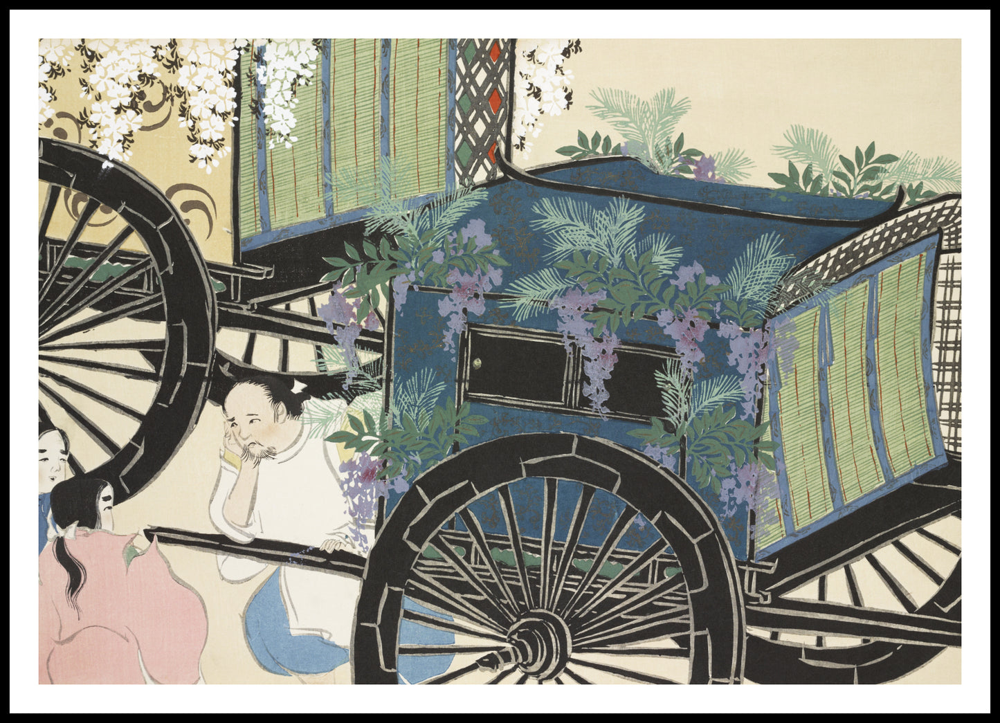 Plakat  Wagon, Sekka Japoński Vintage do Salonu