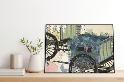 Plakat  Wagon, Sekka Japoński Vintage do Salonu
