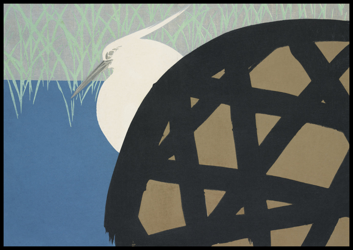 Plakat  White Heron, Sekka Japoński Vintage do Salonu