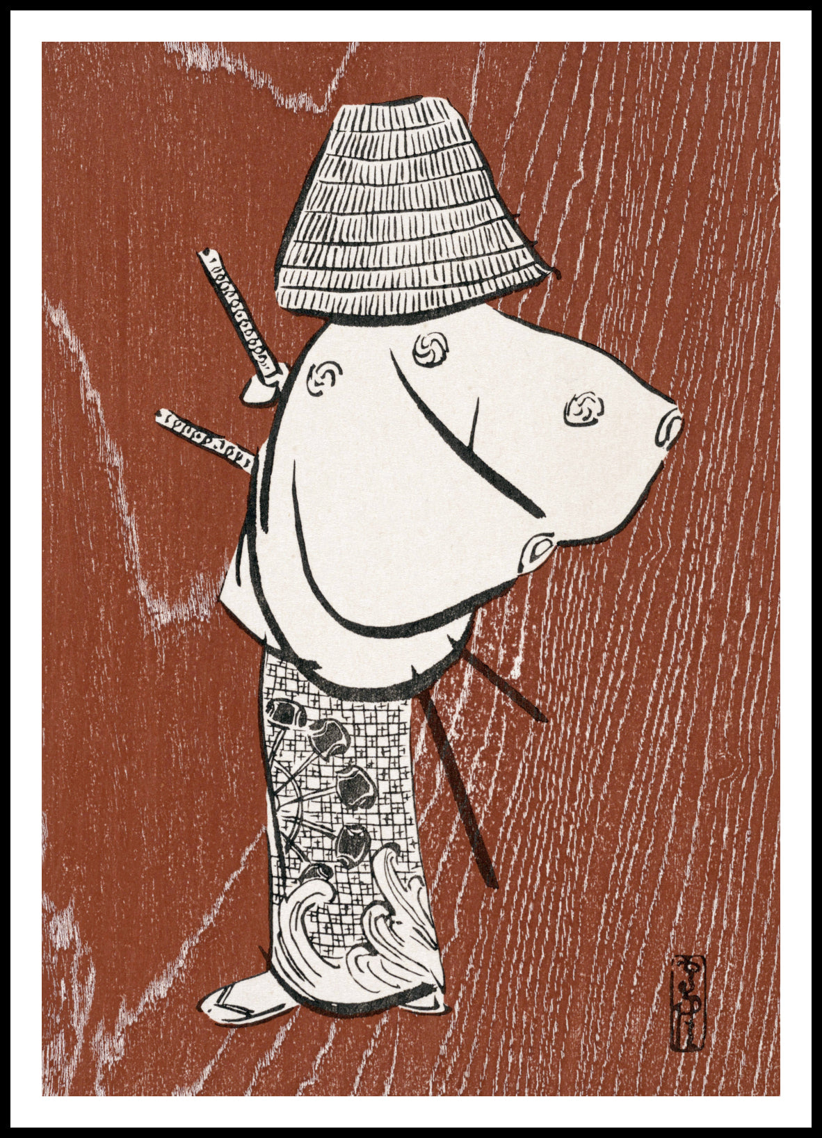 Plakat  Samurai, Sekka Japoński Vintage do Salonu