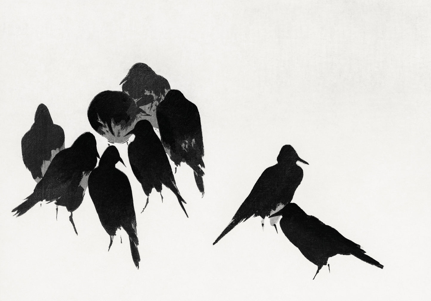 Plakat  Crows, Seitei Japoński Vintage do Salonu