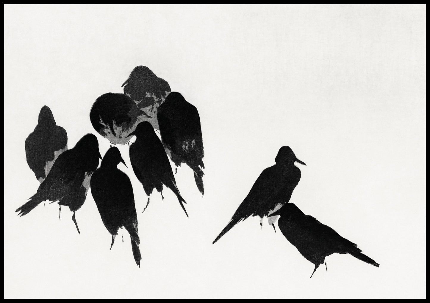 Plakat  Crows, Seitei Japoński Vintage do Salonu