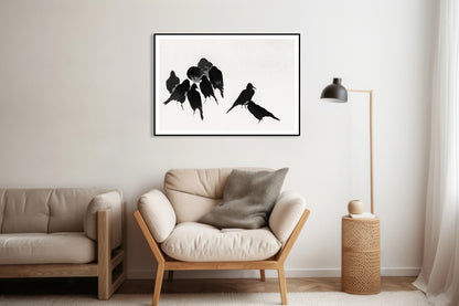 Plakat  Crows, Seitei Japoński Vintage do Salonu