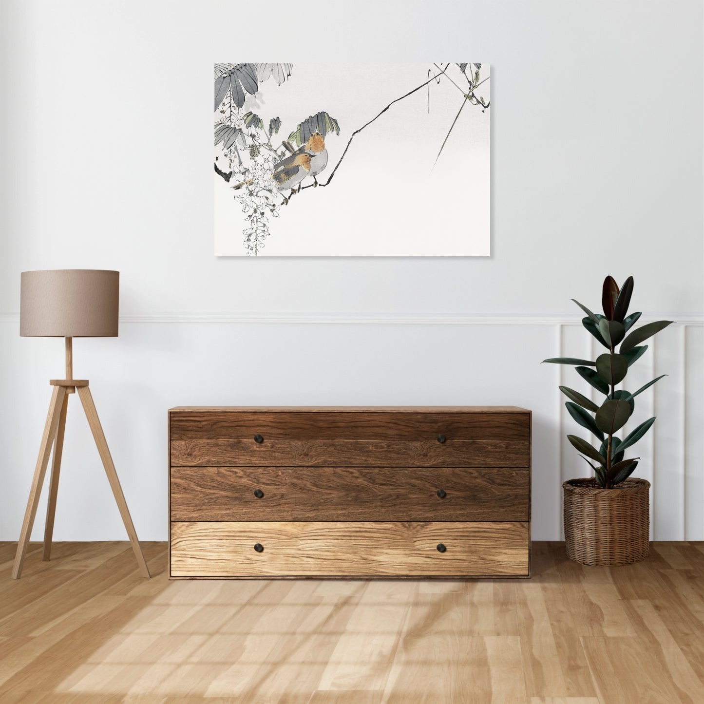 Obraz  Two Sparrows, Seitei Japoński Vintage