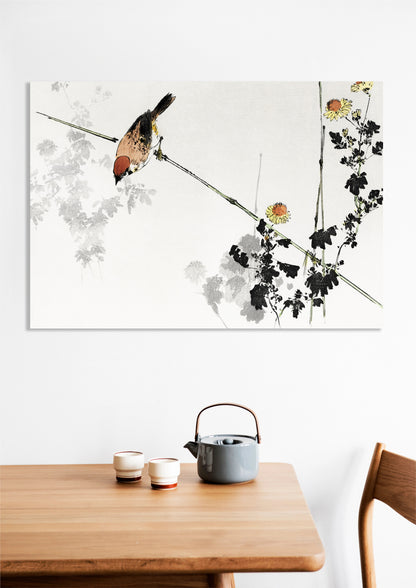 Obraz  Swallow Bird, Seitei Japoński Vintage do Salonu