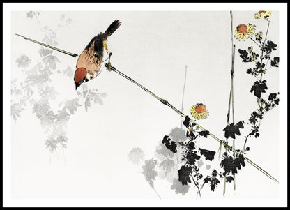 Plakat  Swallow Bird, Seitei Japoński Vintage do Salonu