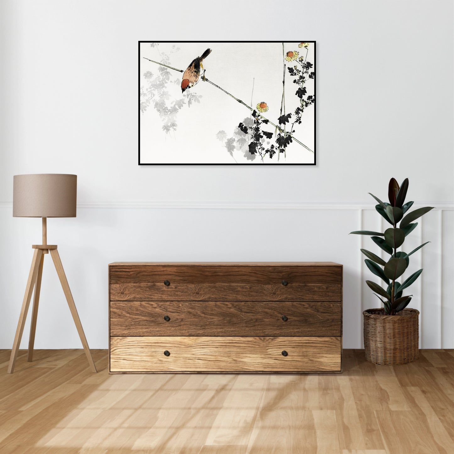 Plakat  Swallow Bird, Seitei Japoński Vintage do Salonu