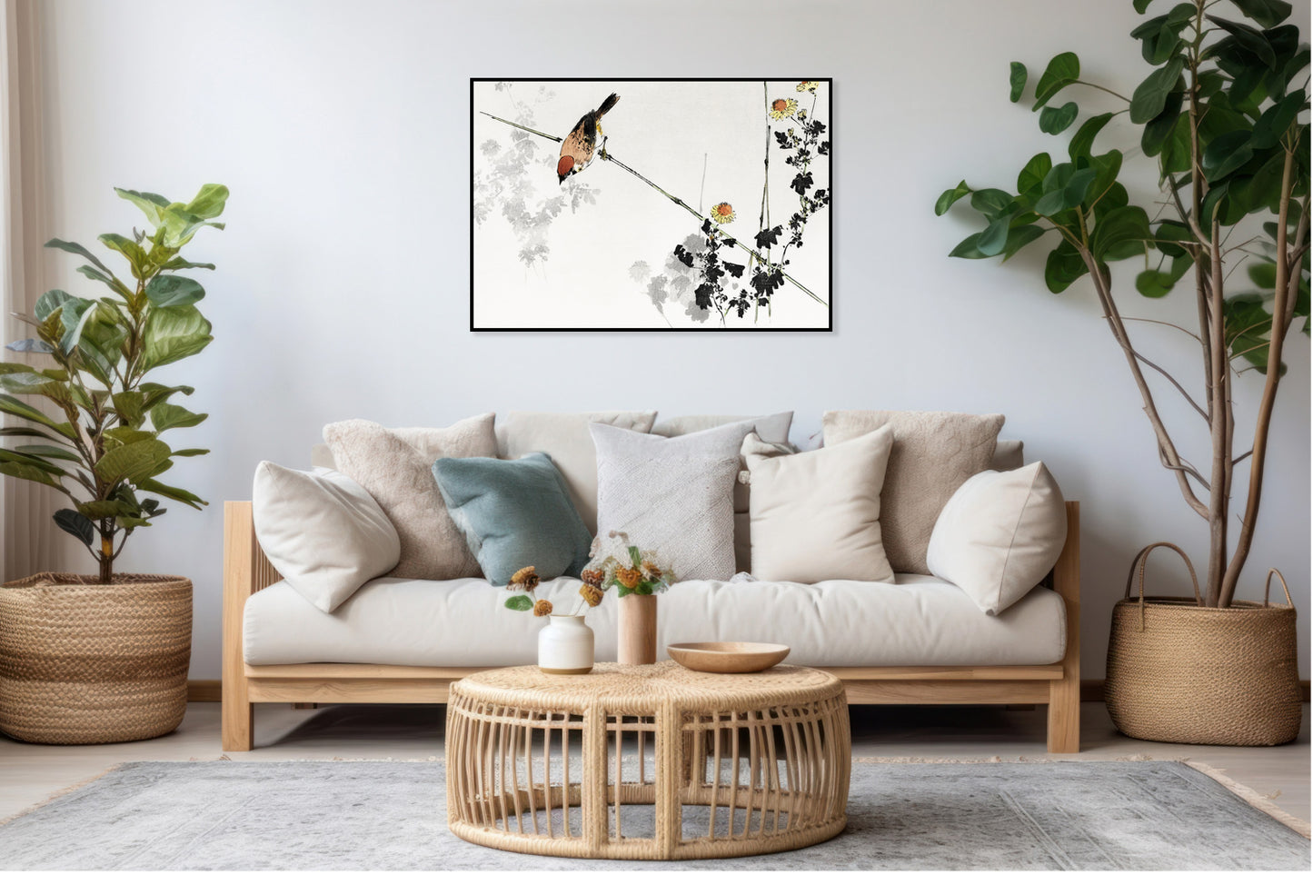Plakat  Swallow Bird, Seitei Japoński Vintage do Salonu