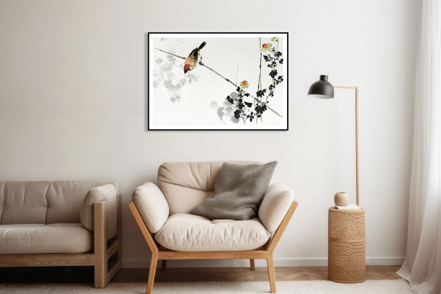Plakat  Swallow Bird, Seitei Japoński Vintage do Salonu