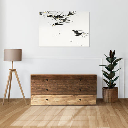 Obraz  Flying Magpies, Seitei Japoński Vintage