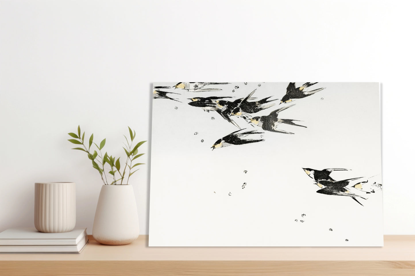Obraz  Flying Magpies, Seitei Japoński Vintage