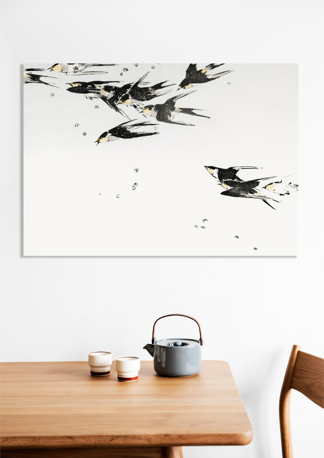 Obraz  Flying Magpies, Seitei Japoński Vintage