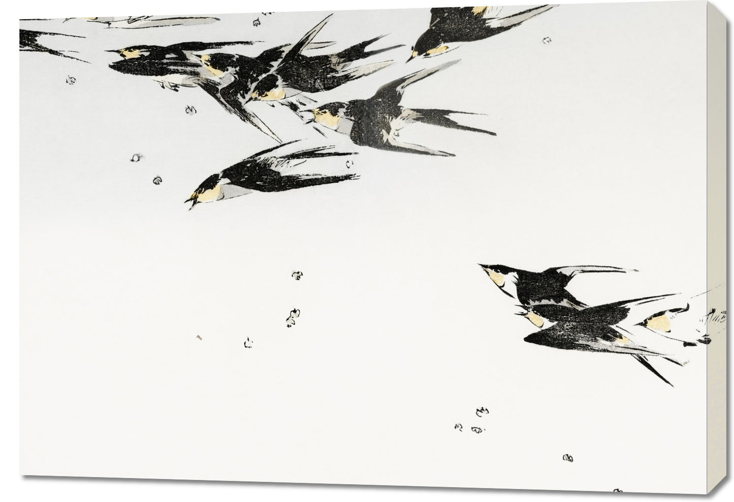 Obraz  Flying Magpies, Seitei Japoński Vintage