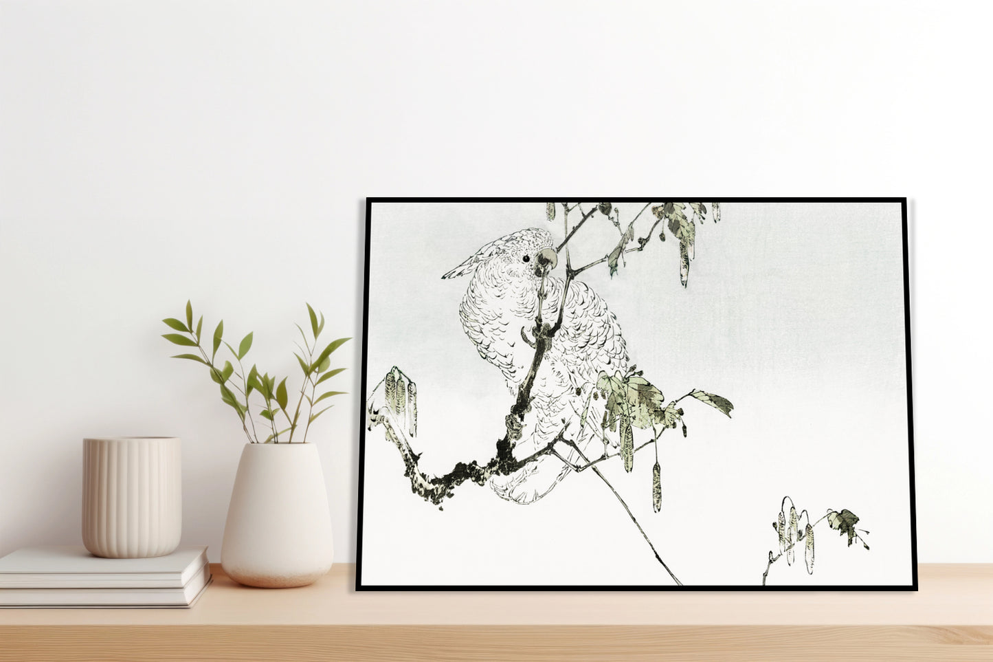 Plakat  White Cockatoo, Seitei Japoński Vintage