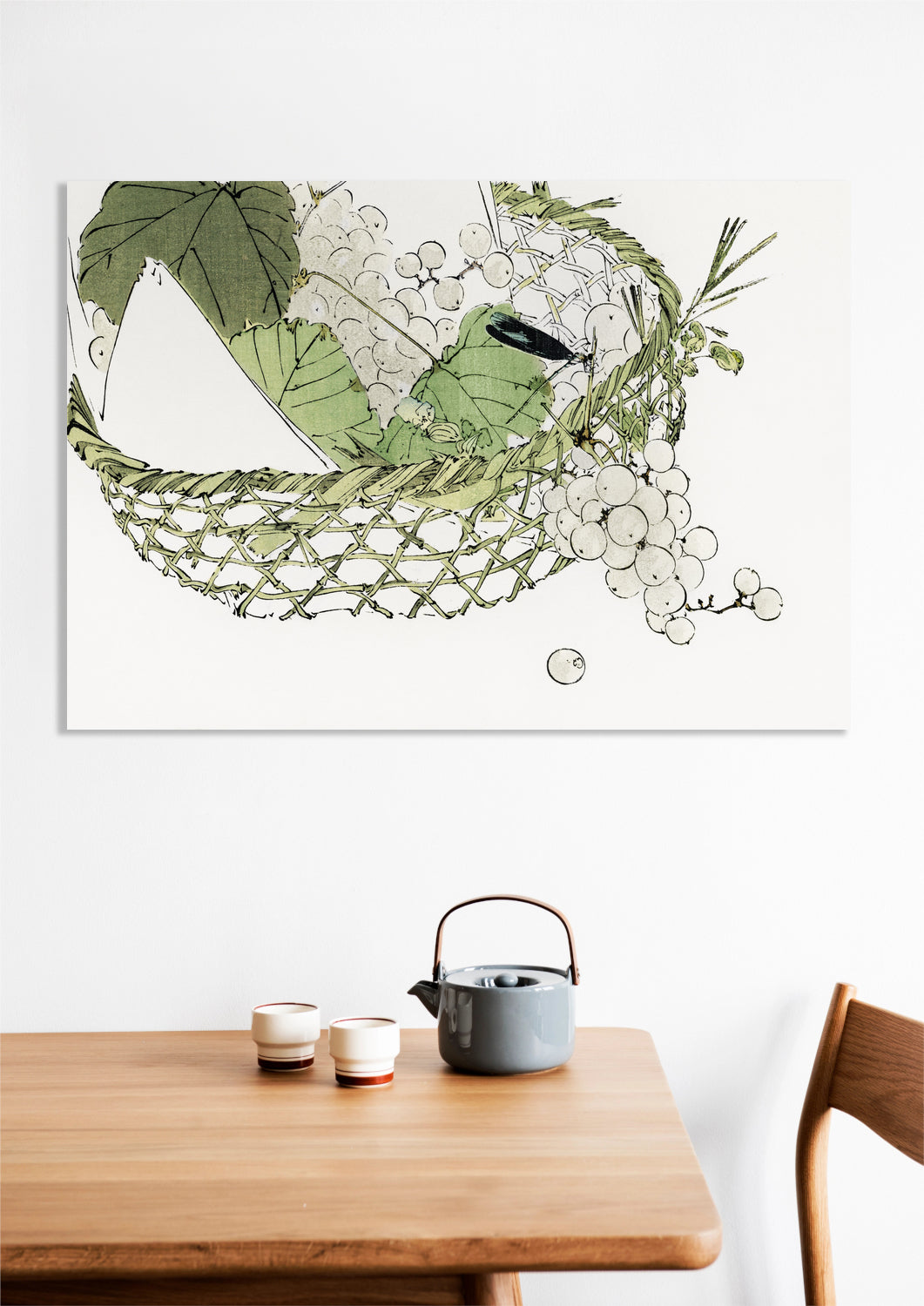 Obraz  Basket of Grapes, Seitei Japoński Vintage
