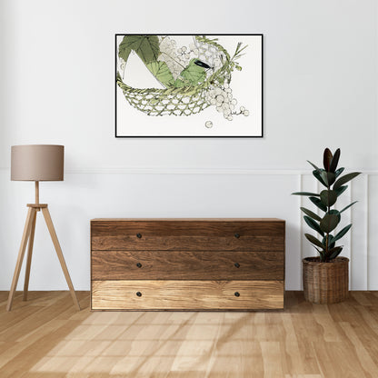 Plakat  Basket of Grapes, Seitei Japoński Vintage