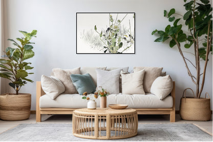 Plakat  Wild Dandelions, Seitei Japoński Vintage