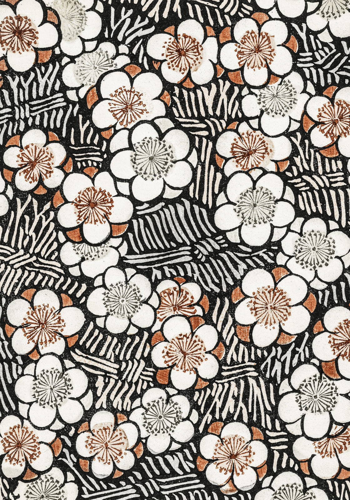 Plakat  Floral Pattern, Bijutsukai Japoński Vintage