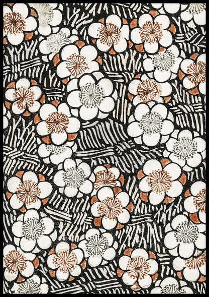 Plakat  Floral Pattern, Bijutsukai Japoński Vintage