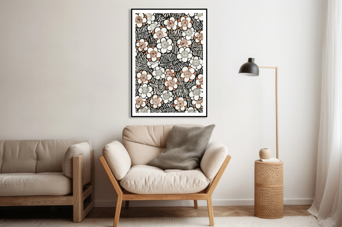 Plakat  Floral Pattern, Bijutsukai Japoński Vintage