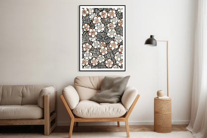 Plakat  Floral Pattern, Bijutsukai Japoński Vintage