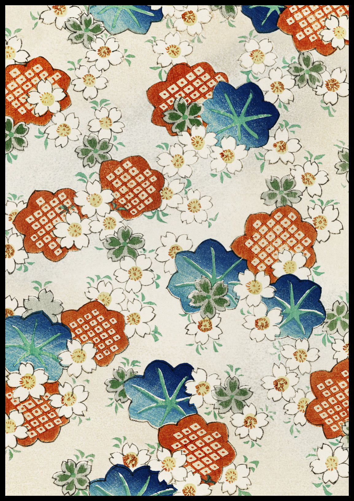 Plakat  Floral Pattern 2, Bijutsukai Japoński Vintage