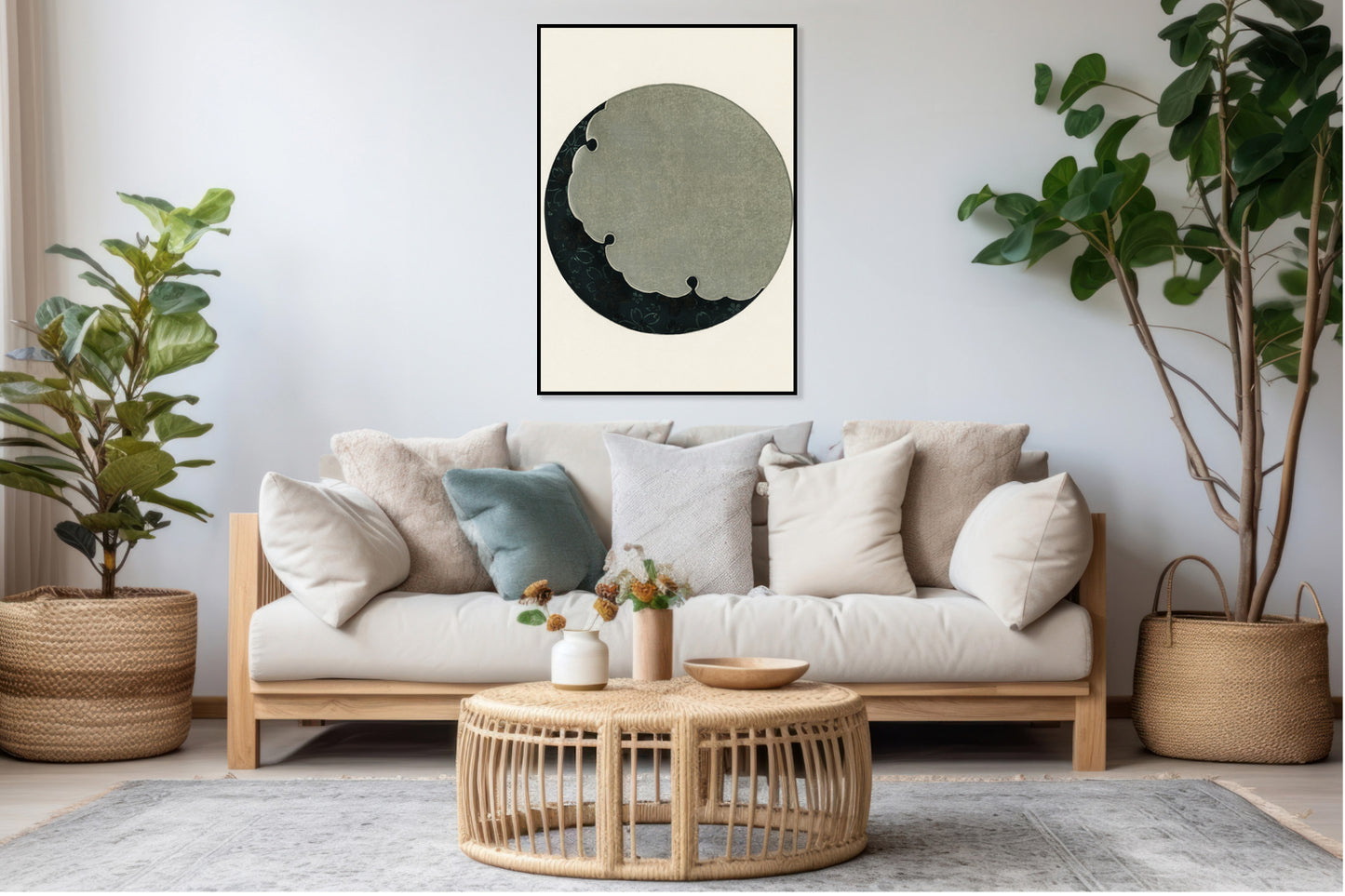 Plakat  Moon, Bijutsukai Japoński Vintage do Salonu