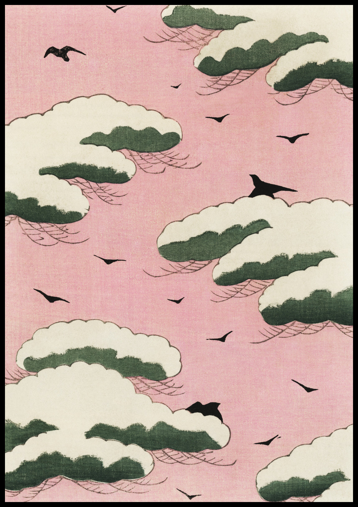 Plakat  Pink Sky, Bijutsukai Japoński Vintage do Salonu