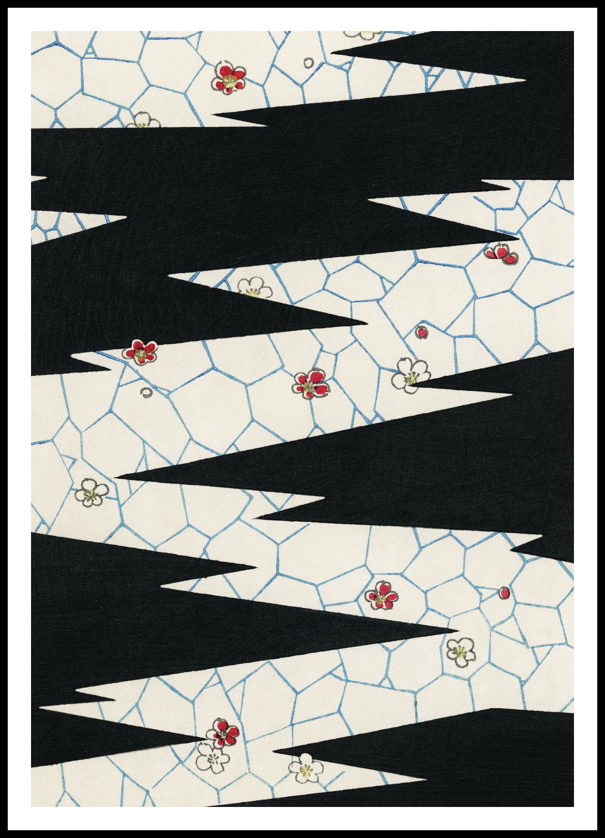 Plakat  Flowers, Bijutsukai Japoński Vintage do Salonu