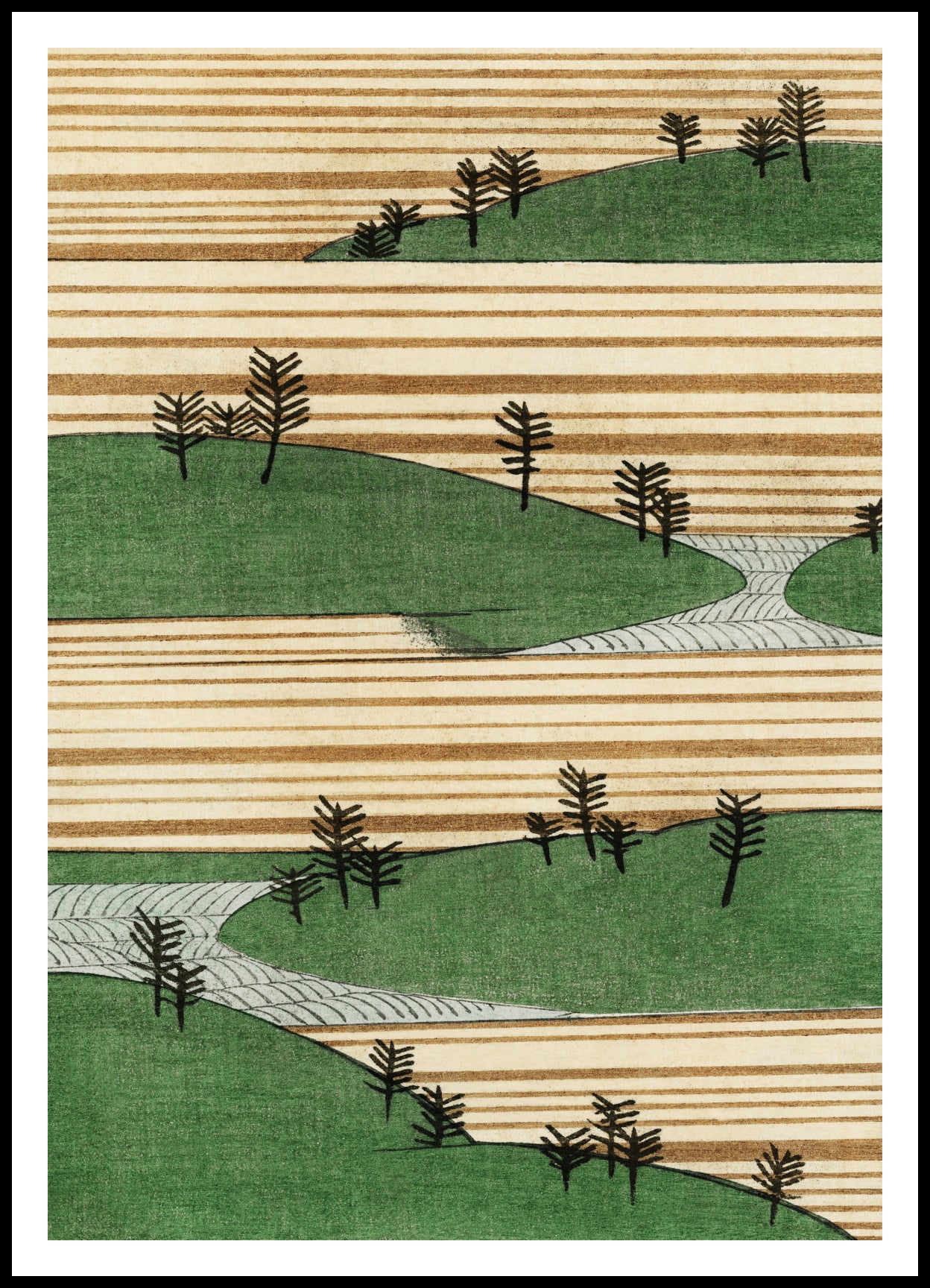 Plakat  Landscape, Bijutsukai Japoński Vintage do Salonu