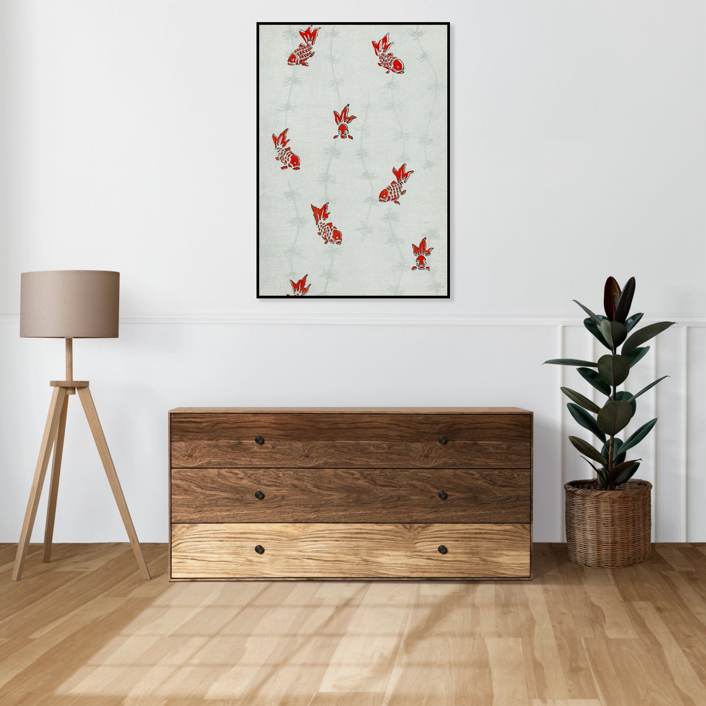 Plakat  Seamless Gold Fish, Bijutsukai Japoński Vintage