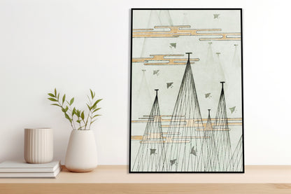 Plakat  Skyscape, Bijutsukai Japoński Vintage do Salonu