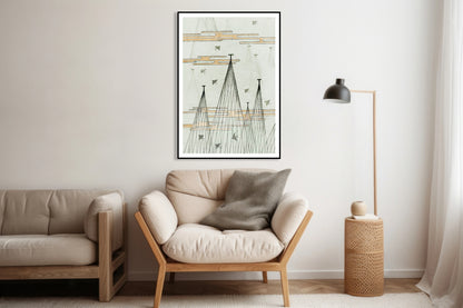 Plakat  Skyscape, Bijutsukai Japoński Vintage do Salonu