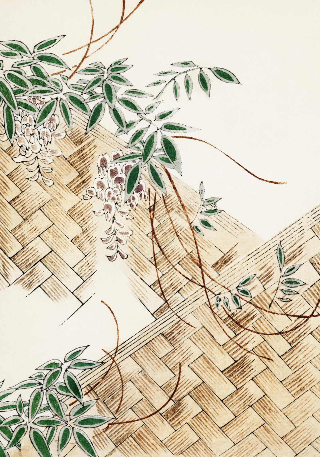 Plakat  Wisteria, Bijutsukai Japoński Vintage do Salonu